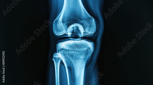 Damaged bones, ligaments, or cartilage in knee X-ray. © UMPH.CREATIVE