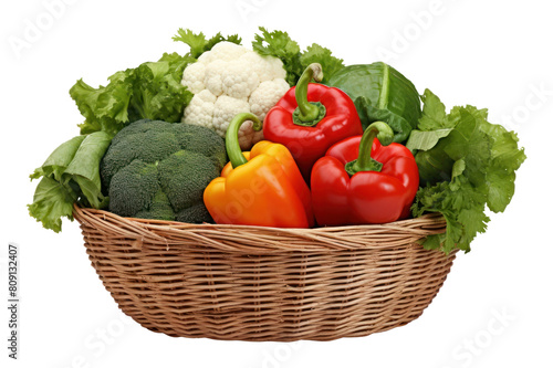 PNG  Vegetable basket cauliflower plant