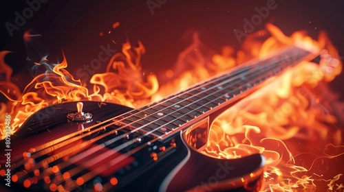 A guitar playing with fire.