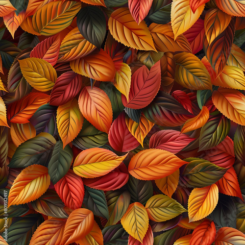 Wallpaper Mural Vibrant Foliage Blanketing the Ground in a Colorful Collection of Autumn Leaves Torontodigital.ca