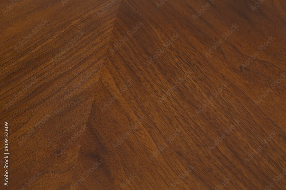 Fototapeta premium Walnut wood grain pattern. Natural material texture photograph. Mirrored design.