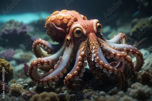 Close up of an Octopus  sea creature photography