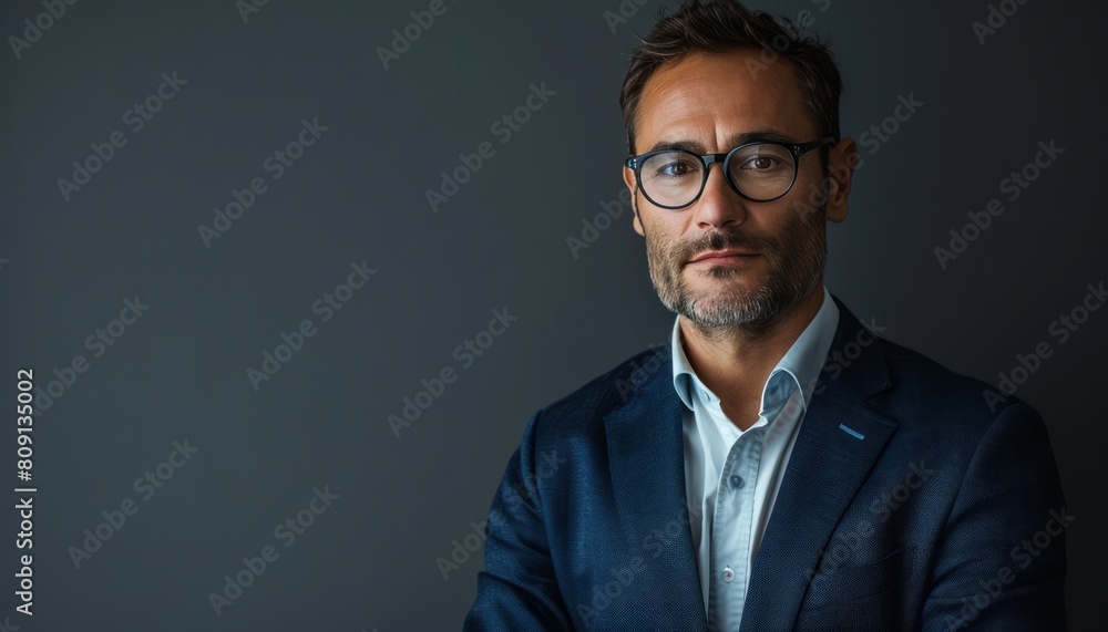 Man in Suit and Glasses Posing for Picture Man in Suit and Glasses Posing for Picture