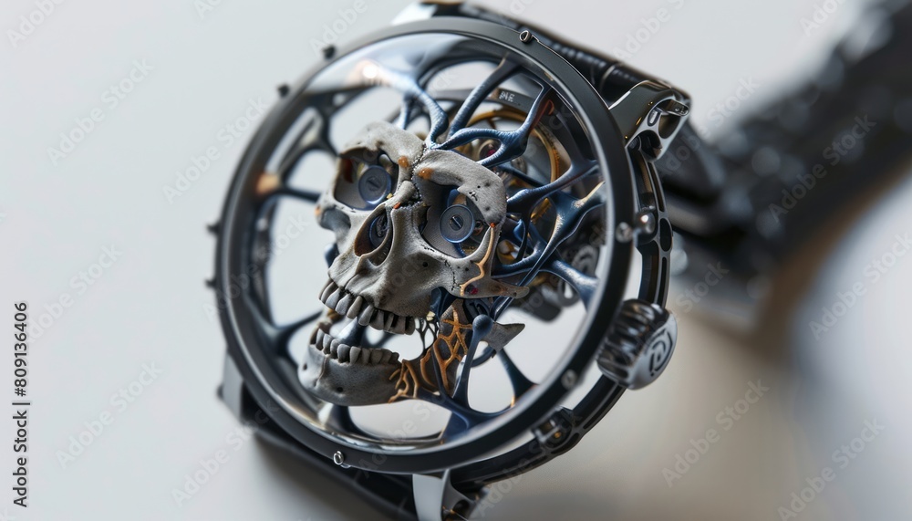 Obraz premium Skeleton Face Watch
