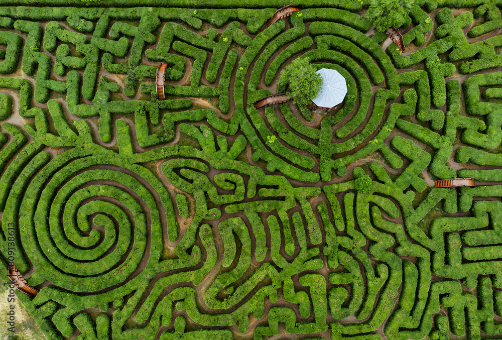 Aerial view about the Labyrinth of Csillagösvény of Ópusztaszer, Hungary Aerial view about the Labyrinth of Csillagösvény of Ópusztaszer, Hungary