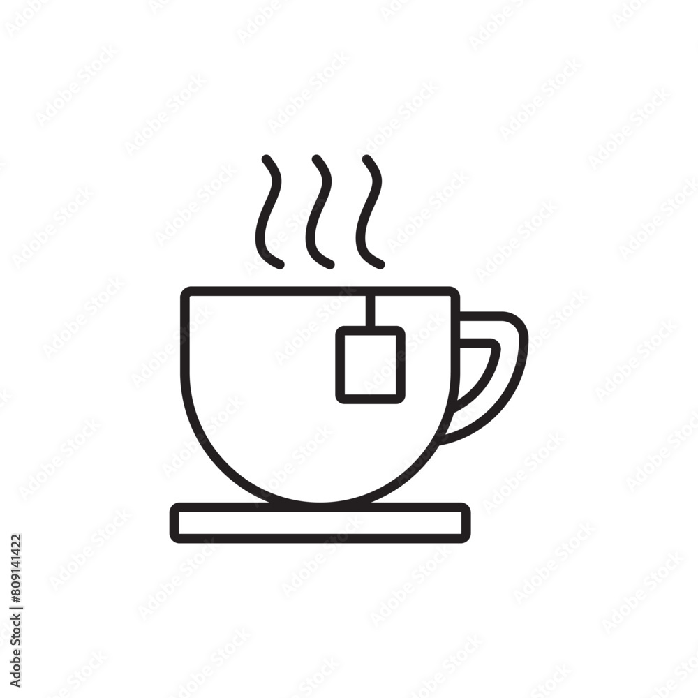 Tea icon design with white background stock illustration Tea icon design with white background stock illustration