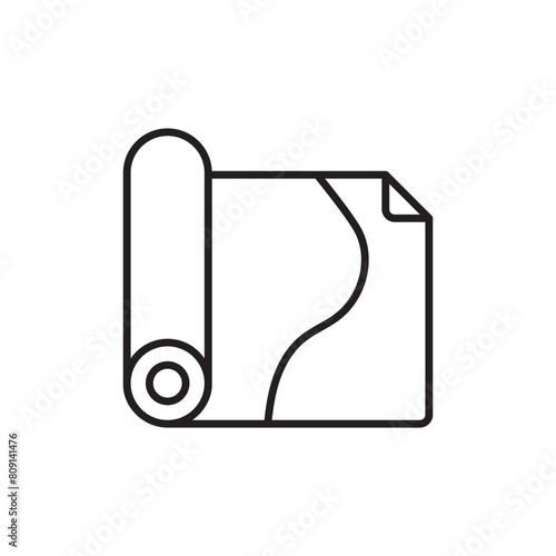 Mat icon design with white background stock illustration