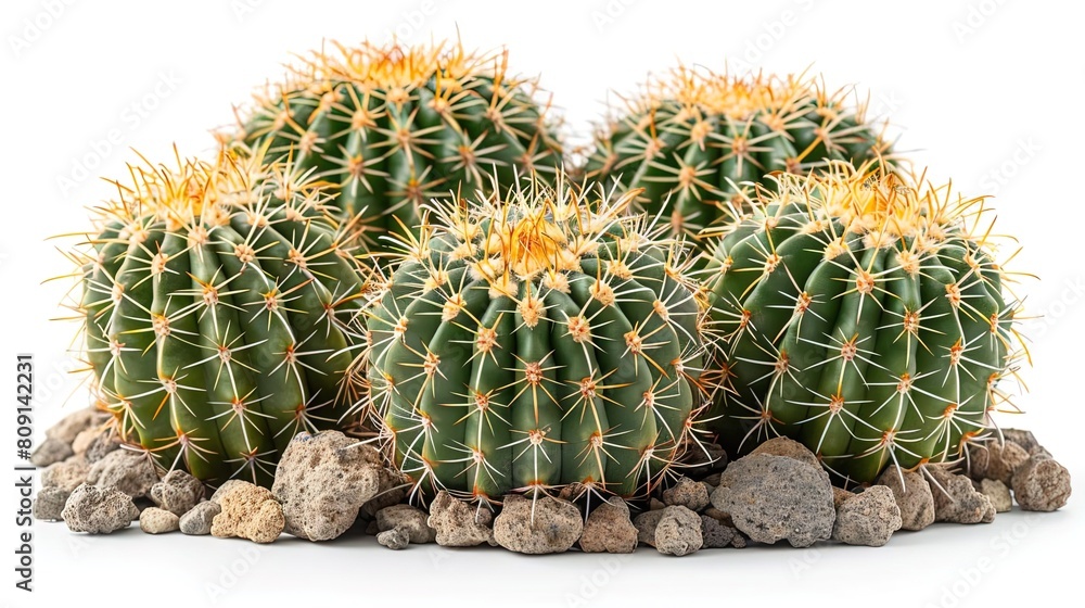 A beautiful arrangement of cacti and rocks A beautiful arrangement of cacti and rocks