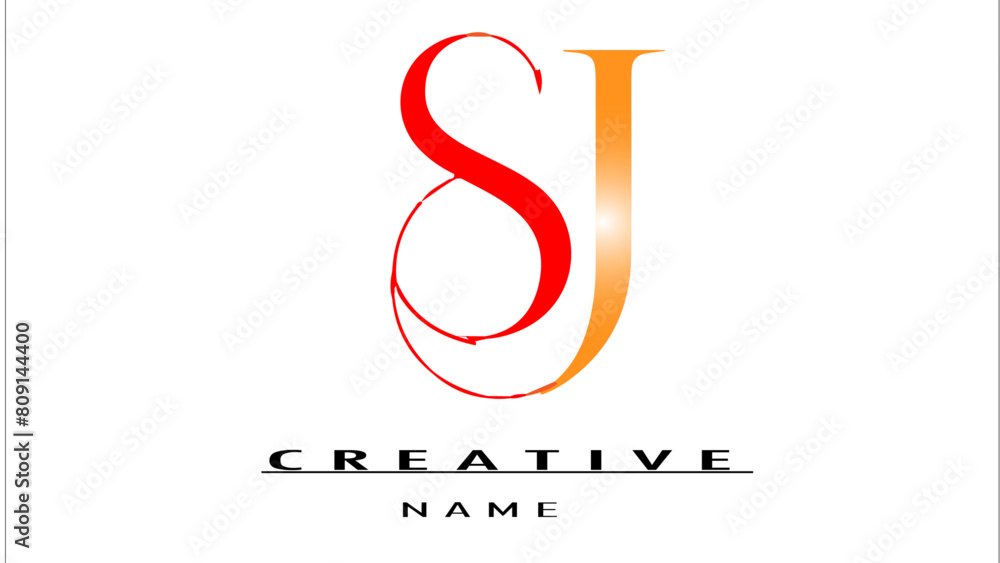 Fototapeta premium SJ LOGO, sj logo, best design, free dawonloud.