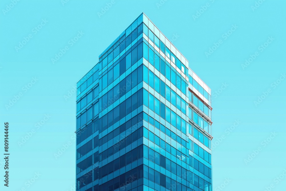 Modern Business Complex in Soft Blue Hue Modern Business Complex in Soft Blue Hue