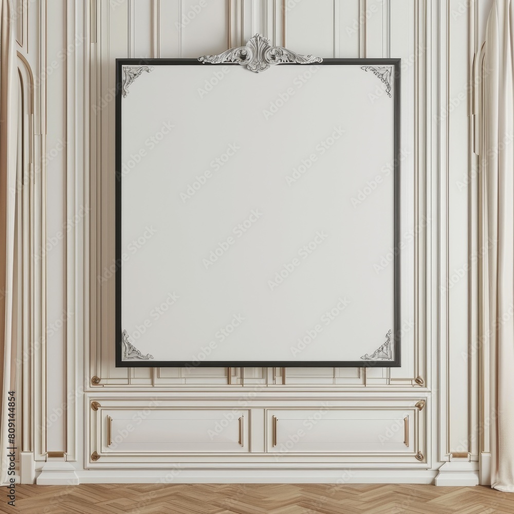 Minimalist Art Nouveau Whiteboard in Stylish Office Minimalist Art Nouveau Whiteboard in Stylish Office