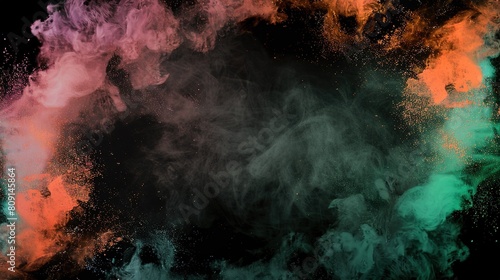 Ethereal smoke clouds with an explosion of colors, perfect for backgrounds and abstract designs.