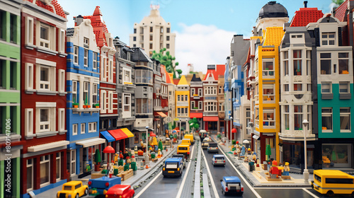 LEGO street in the city photo