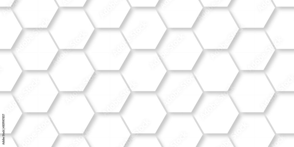 Abstract pattern with hexagonal white and gray technology line paper background. Hexagonal 3d vector grid tile and mosaic structure mess cell. white and gray hexagon honeycomb geometric copy space. Abstract pattern with hexagonal white and gray technology line paper background. Hexagonal 3d vector grid tile and mosaic structure mess cell. white and gray hexagon honeycomb geometric copy space.