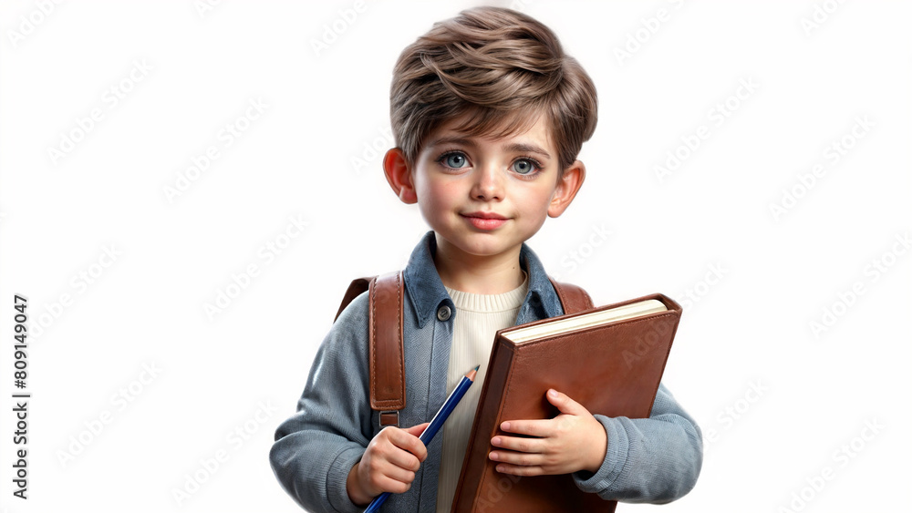 Cheerful boy schooler with backpack holding heap of books, white studio background, copy space. Happy boy going to school, holding books, enjoying his school days. Kids education concept Cheerful boy schooler with backpack holding heap of books, white studio background, copy space. Happy boy going to school, holding books, enjoying his school days. Kids education concept
