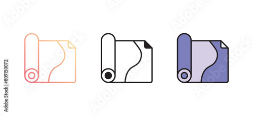 Mat icon design with white background stock illustration