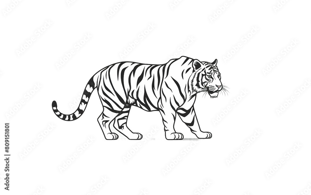 Obraz premium tiger illustration tattoo