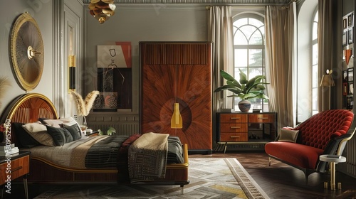 Design an Art Deco bedroom