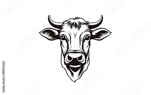 head of a cow tattoo