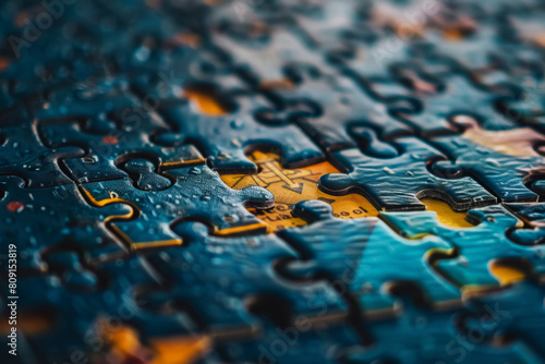 A close up of a puzzle with one piece missing © MagnusCort