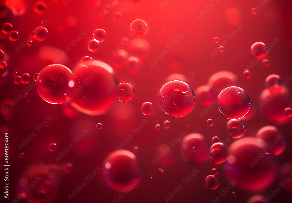 Red abstract background with red bubbles Red abstract background with red bubbles
