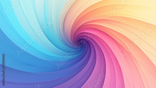 Colorful spiral background with colorful swirls of rainbow colors. Abstract color pattern for design, banner, poster or packaging. 