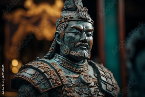 ancient chinese warrior statue