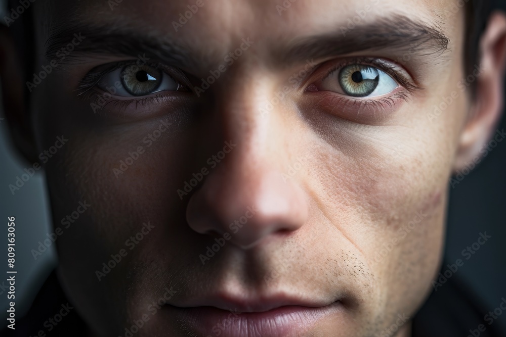 Obraz premium intense gaze of a mysterious person