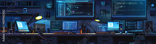 Software Developer's Wall: Featuring coding guidelines, project milestones, and a board with bug reports