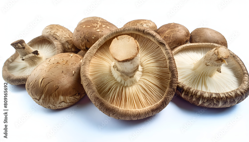 mushrooms on a white background mushrooms on a white background