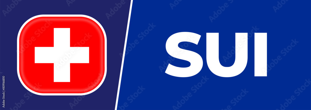 Fototapeta premium switzerland national flag designed for Europe football championship in 2024