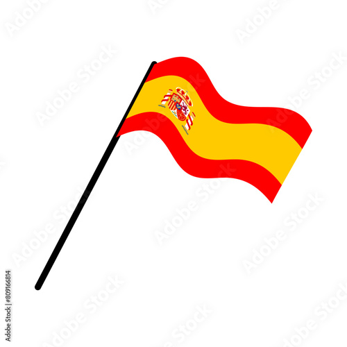 spain national flag designed for Europe football championship in 2024