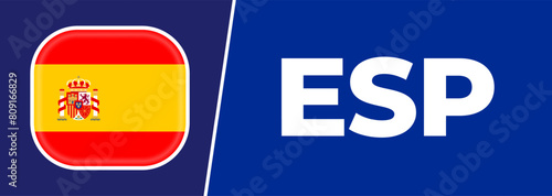 spain national flag designed for Europe football championship in 2024
