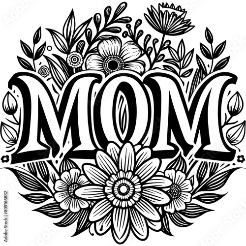 Mother's Day typography vector illustration