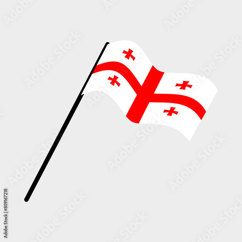 georgia national flag designed for Europe football championship in 2024