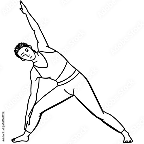 person practicing yoga vector illustration