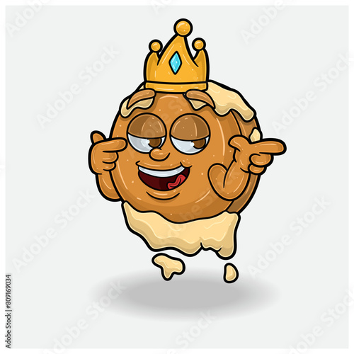 Pancake With Smug expression. Mascot cartoon character for flavor, strain, label and packaging product.