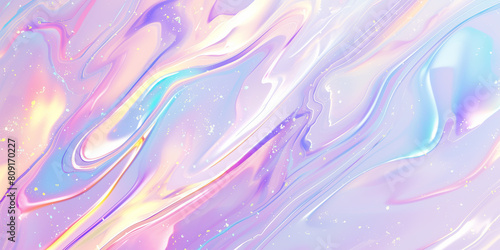 Iridescent color marble pattern background with glitter