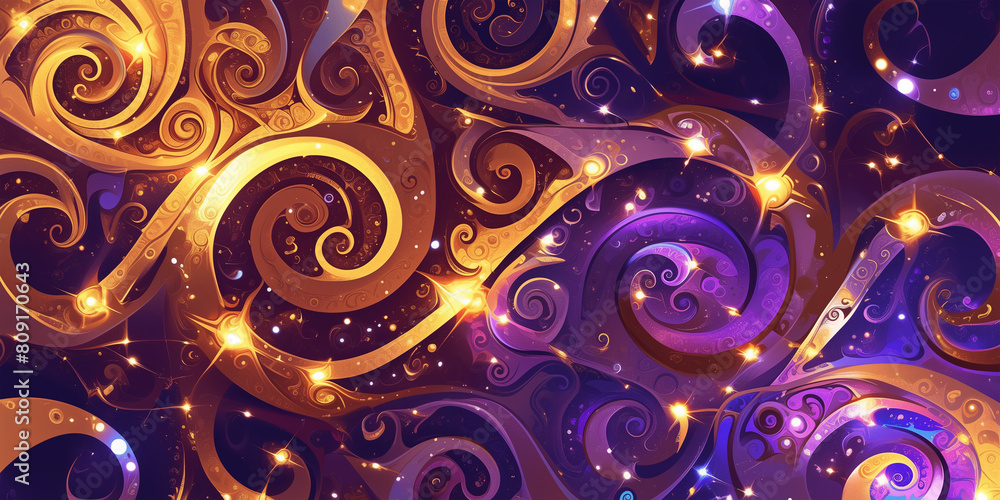Shimmering metallic swirl pattern background with vibrant hues Shimmering metallic swirl pattern background with vibrant hues