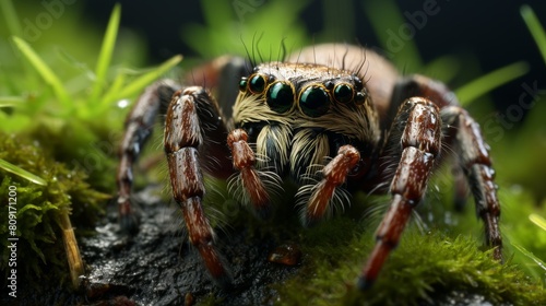 close-up of a jumping spider