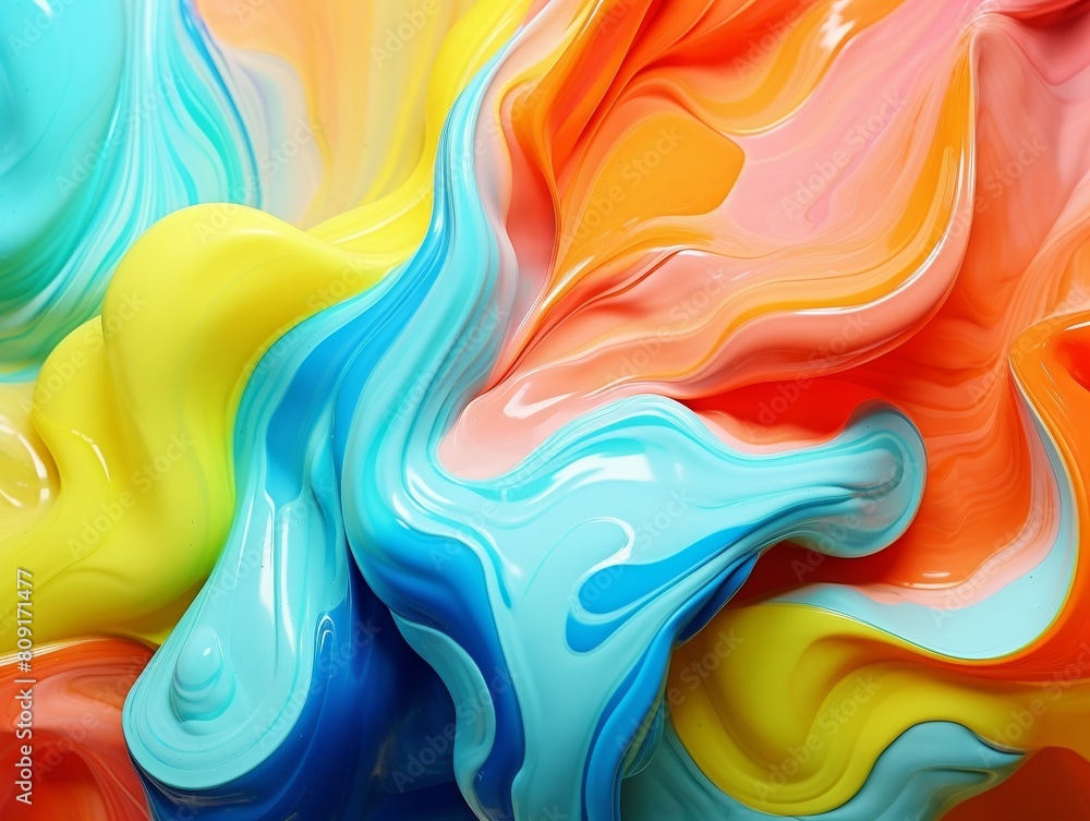 Obraz premium Vibrant abstract fluid art background