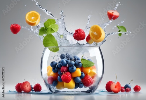 fresh fruits in water 