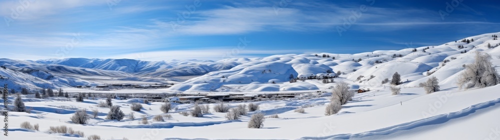 custom made wallpaper toronto digitalPanoramic view of a snowy mountain landscape