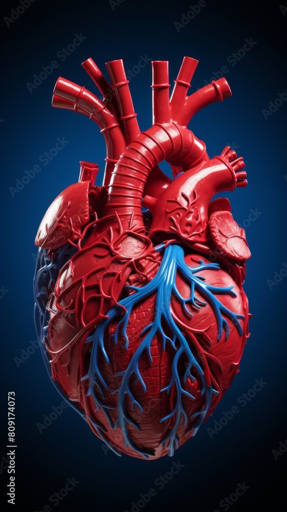 Naklejka premium detailed anatomy of the human heart