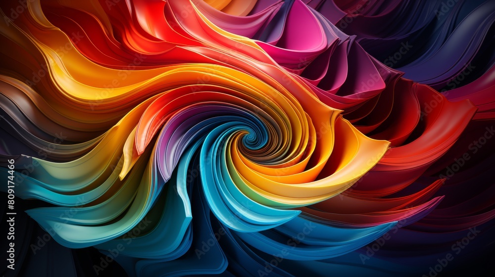 Vibrant abstract swirl of colorful shapes Vibrant abstract swirl of colorful shapes