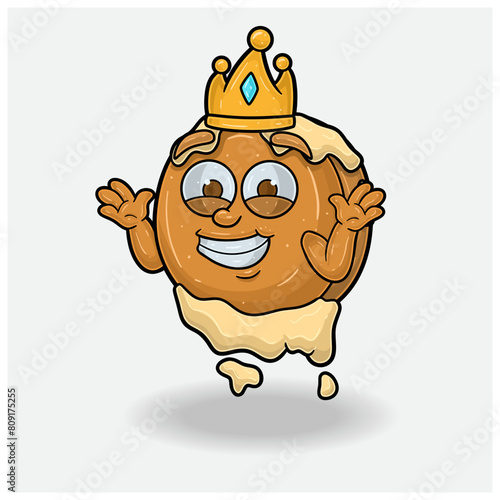 Pancake With Dont Know Smile expression. Mascot cartoon character for flavor, strain, label and packaging product.