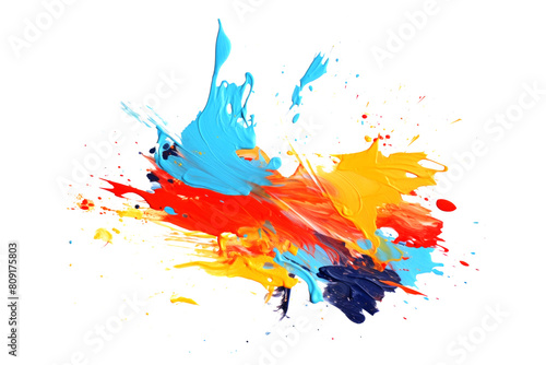Colorful paint splash effect png  transparent background