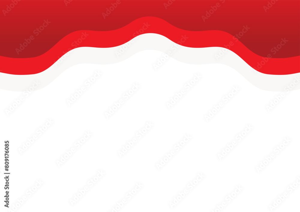 Fototapeta premium Indonesia Ribbon Flag vector collections, 17th August independence day celebration elements design 