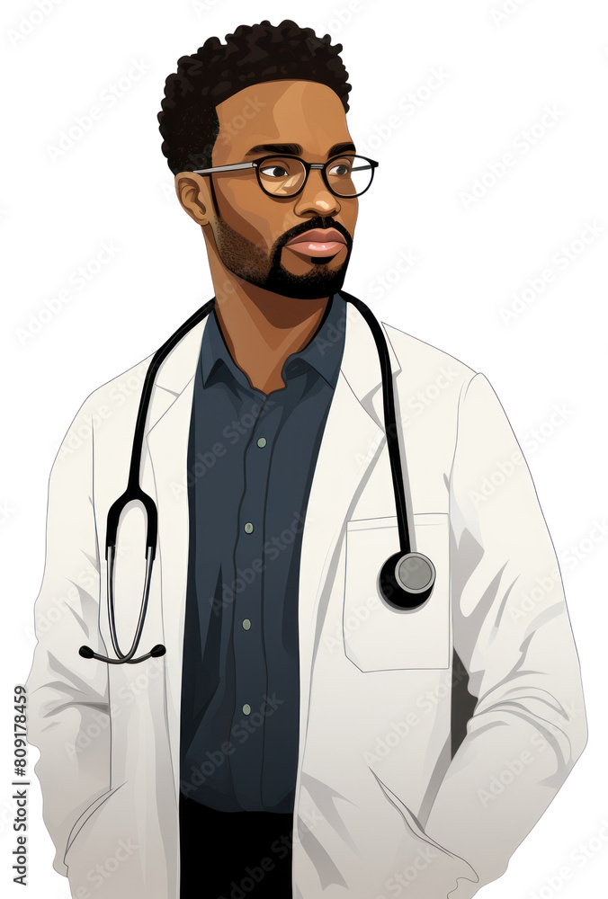 PNG Doctor portrait glasses adult.