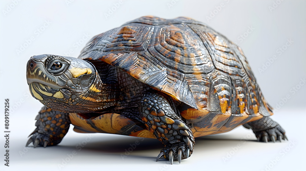Obraz premium Tortoise on white